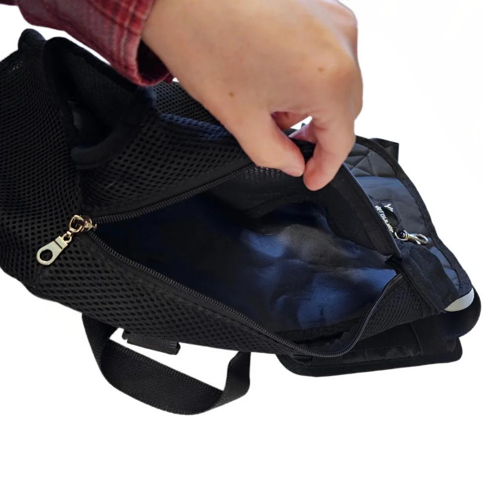 NWT Yapper Wrapper Front Pack Black Mesh Dog Cat Carrier - Picture 8 of 8